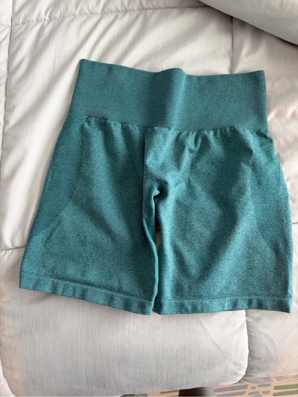 NVGTN teal contour seamless shorts
